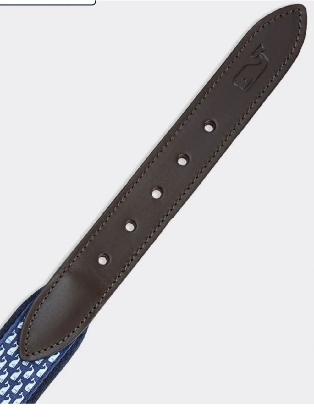 Vineyard Vines Boys Classic Whale Navy Canvas Belt